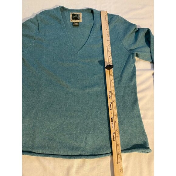 Eddie Bauer Outdoor Outfitter Sweater Women L V-Neck Long Sleeve Blue Top Casual - Picture 6 of 9